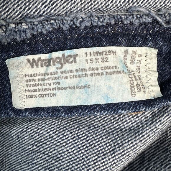 Vintage Wrangler COWBOY CUT Size 15 High Rise Jeans Denim Pants USA Made 35x32 - Picture 11 of 11